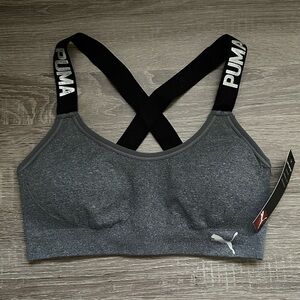 grey puma sports bra